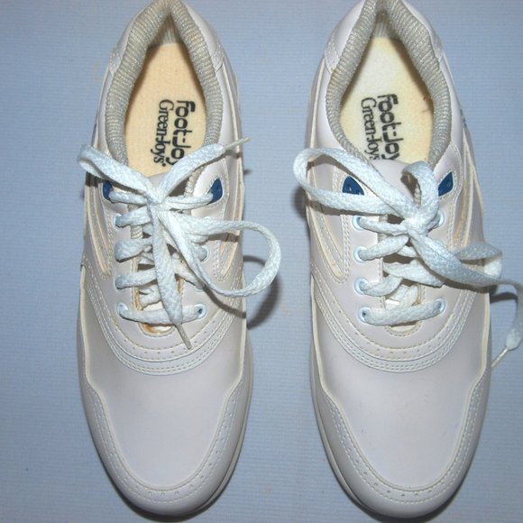 Men's Golf Shoes Foot-Joy Green-Joys 48900 White Men's Golf Shoe 8M - Picture 3 of 6